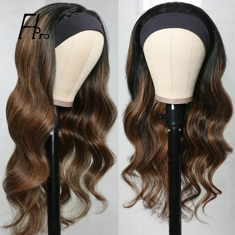 Balayage Ombre Highlight Body Wave Headband Wig In Stock Factory Supplier